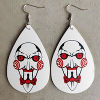 1 Pair Gothic Ghost Pu Leather Earrings sku image 5