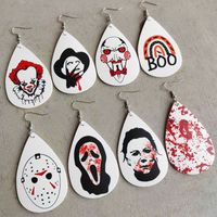 1 Pair Gothic Ghost Pu Leather Earrings main image 1