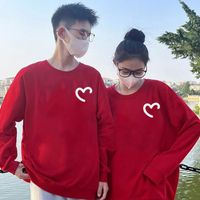 Unisex Hoodie Long Sleeve Unisex Hoodies Printing Casual Heart Shape main image 4