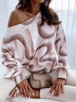 Women's Hoodie Long Sleeve Blouses Printing Fashion Stripe Leopard main image 5
