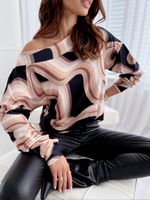 Women's Hoodie Long Sleeve Blouses Printing Fashion Stripe Leopard main image 4