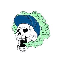 Cartoon Style Punk Flame Rose Skull Alloy Stamping Stoving Varnish Plating Unisex Brooches sku image 16