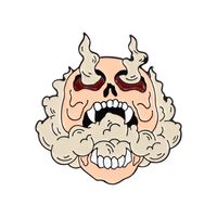Cartoon Style Punk Flame Rose Skull Alloy Stamping Stoving Varnish Plating Unisex Brooches sku image 15