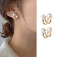 Fashion Bow Knot Alloy Plating Inlay Artificial Gemstones Pearl Women's Drop Earrings 1 Pair sku image 15