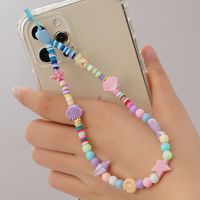 Ethnic Style Letter Heart Shape Smiley Face Soft Clay Mobile Phone Chain sku image 5