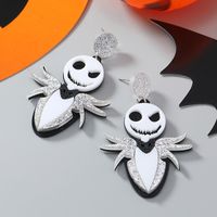 1 Pair Exaggerated Funny Halloween Pattern Arylic Drop Earrings main image 2