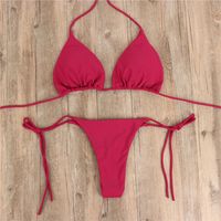 Women's Solid Color Polyester Bikinis 2 Piece Set main image 2