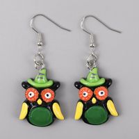 1 Pair Cartoon Style Skull Arylic Drop Earrings sku image 16