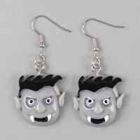 1 Pair Cartoon Style Skull Arylic Drop Earrings sku image 5