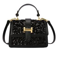Women's Small All Seasons Pu Leather Sequins Elegant Classic Style Square Zipper Magnetic Buckle Handbag main image 5