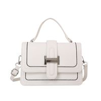Women's Pu Leather Solid Color Fashion Square Flip Cover Handbag sku image 3