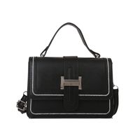 Women's Pu Leather Solid Color Fashion Square Flip Cover Handbag sku image 5