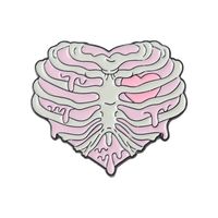 Cartoon Style Gothic Punk Demon Heart Shape Skull Alloy Stamping Stoving Varnish Plating Unisex Brooches sku image 20