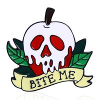 Cartoon Style Gothic Punk Demon Heart Shape Skull Alloy Stamping Stoving Varnish Plating Unisex Brooches sku image 2