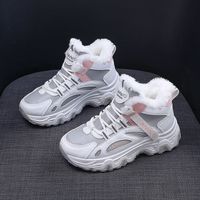 Women's Casual Sports Color Block Round Toe Cotton Shoes sku image 19