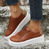 Women's Sports Solid Color Round Toe Sneakers sku image 23