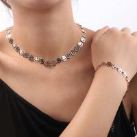 Geometric Sequins Smiley Face Necklace Bracelet Wholesale Nihaojewelry main image 1