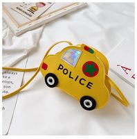 Kid'S Leather Taxi Cartoon Cute Semicircle Zipper Crossbody Bag sku image 2