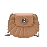 Girl'S Pu Leather Solid Color Classic Style Square Zipper Crossbody Bag sku image 6