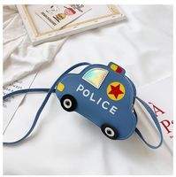 Kid'S Leather Taxi Cartoon Cute Semicircle Zipper Crossbody Bag sku image 5