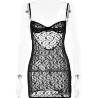 Femmes Robe En Maille Sexy Col En V Dos Nu Sans Manches Couleur Unie Au-Dessus Du Genou Décontractée Du Quotidien sku image 3