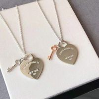 Streetwear Heart Shape Key Titanium Steel Pendant Necklace main image 1