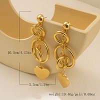 1 Pair Simple Style Classic Style Circle Heart Shape Hollow Out Alloy Drop Earrings main image 6