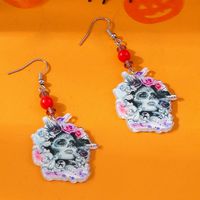 1 Pair Funny Halloween Pattern Zinc Alloy Drop Earrings sku image 3