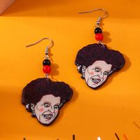 1 Pair Funny Halloween Pattern Zinc Alloy Drop Earrings sku image 2
