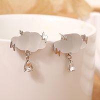1 Pair Elegant Luxurious Heart Shape Rose Plating Inlay Alloy Zircon 14k Gold Plated Drop Earrings main image 4