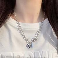 Hip-hop Heart Shape Alloy Wholesale Layered Necklaces sku image 3