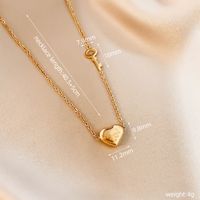 Casual Elegant Modern Style Heart Shape Key Titanium Steel Plating 18k Gold Plated Pendant Necklace main image 2