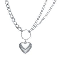 Hip-hop Heart Shape Alloy Wholesale Layered Necklaces main image 2