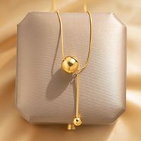 304 Stainless Steel 18K Gold Plated Simple Style Plating Geometric Pendant Necklace sku image 2