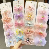 Children's Bowknot Hairpin Suit Fabric Edging Duckbill Clip Hairpin Wholesale Nihaojewelry main image 5
