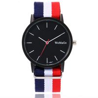 Simple Color Braided Belt Black Shell Large Dial Men's And Women's Watches Wholesale sku image 3