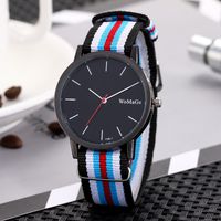 Simple Color Braided Belt Black Shell Large Dial Men's And Women's Watches Wholesale main image 5
