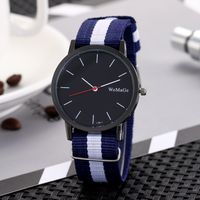 Simple Color Braided Belt Black Shell Large Dial Men's And Women's Watches Wholesale main image 3