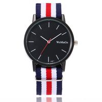 Simple Color Braided Belt Black Shell Large Dial Men's And Women's Watches Wholesale sku image 5