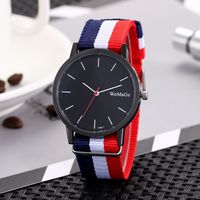 Simple Color Braided Belt Black Shell Large Dial Men's And Women's Watches Wholesale main image 1