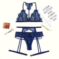 New Hot-selling Sexy Underwear Sexy Women's Lace Three-piece Underwear Sexy Suit Wholesale Nihaojewelry main image 5