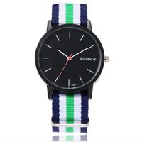Simple Color Braided Belt Black Shell Large Dial Men's And Women's Watches Wholesale sku image 1