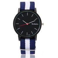 Simple Color Braided Belt Black Shell Large Dial Men's And Women's Watches Wholesale sku image 2