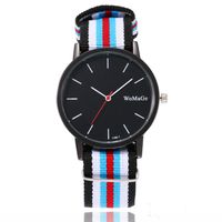 Simple Color Braided Belt Black Shell Large Dial Men's And Women's Watches Wholesale sku image 6