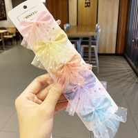 Children's Bowknot Hairpin Suit Fabric Edging Duckbill Clip Hairpin Wholesale Nihaojewelry sku image 3