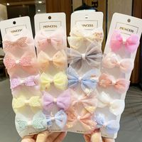 Children's Bowknot Hairpin Suit Fabric Edging Duckbill Clip Hairpin Wholesale Nihaojewelry main image 4