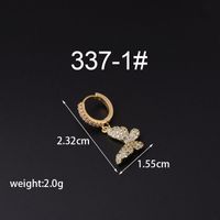 Fashion Animal Copper Artificial Gemstones Earrings sku image 17
