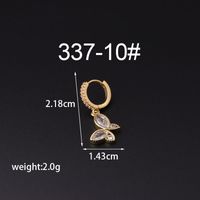 Fashion Animal Copper Artificial Gemstones Earrings sku image 7