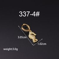 Fashion Animal Copper Artificial Gemstones Earrings sku image 1