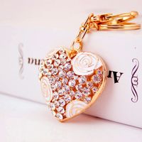 Diamond-studded Ladies Perfume Bottle Metal Pendant Four-leaf Clover Keychain sku image 19